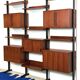 Modular storage cabinet and bookcase. Italy, 60s