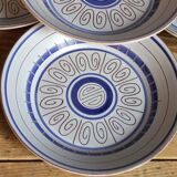 Five vintage MBFA PORNIC ceramic soup plates Daphné service