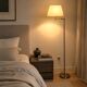 Brushed aluminium designer floor lamp - 90s modernist style