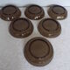 6 hollow smoked glass plates