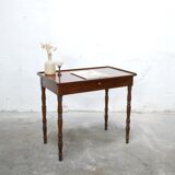 Vintage wooden desk side table