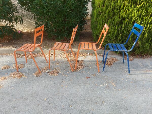 Set de 4 chaises chaises tivoli de Francisco Segarra en métal