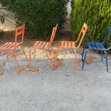 Set of 4 chairs tivoli chairs by Francisco Segarra in metal