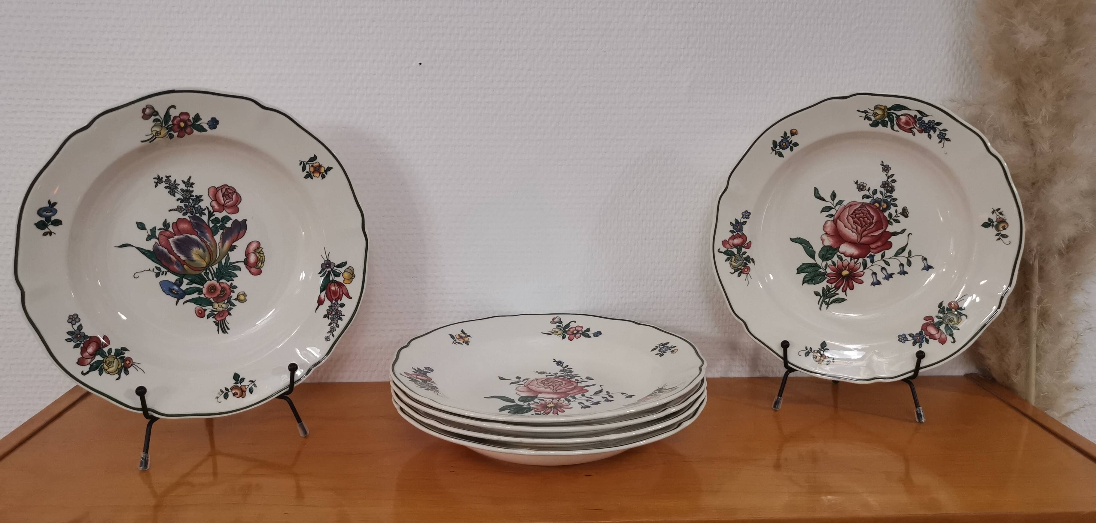Set of 6 ceramic soup plates “villeroy and boch” “alt strassburg”