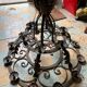 Antique wrought iron chandelier – 12 lights