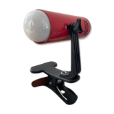 Vintage red metal clip lamp
