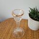 Crystal candlestick with golden rim