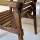 Paire de fauteuils à lattes en chene 1950