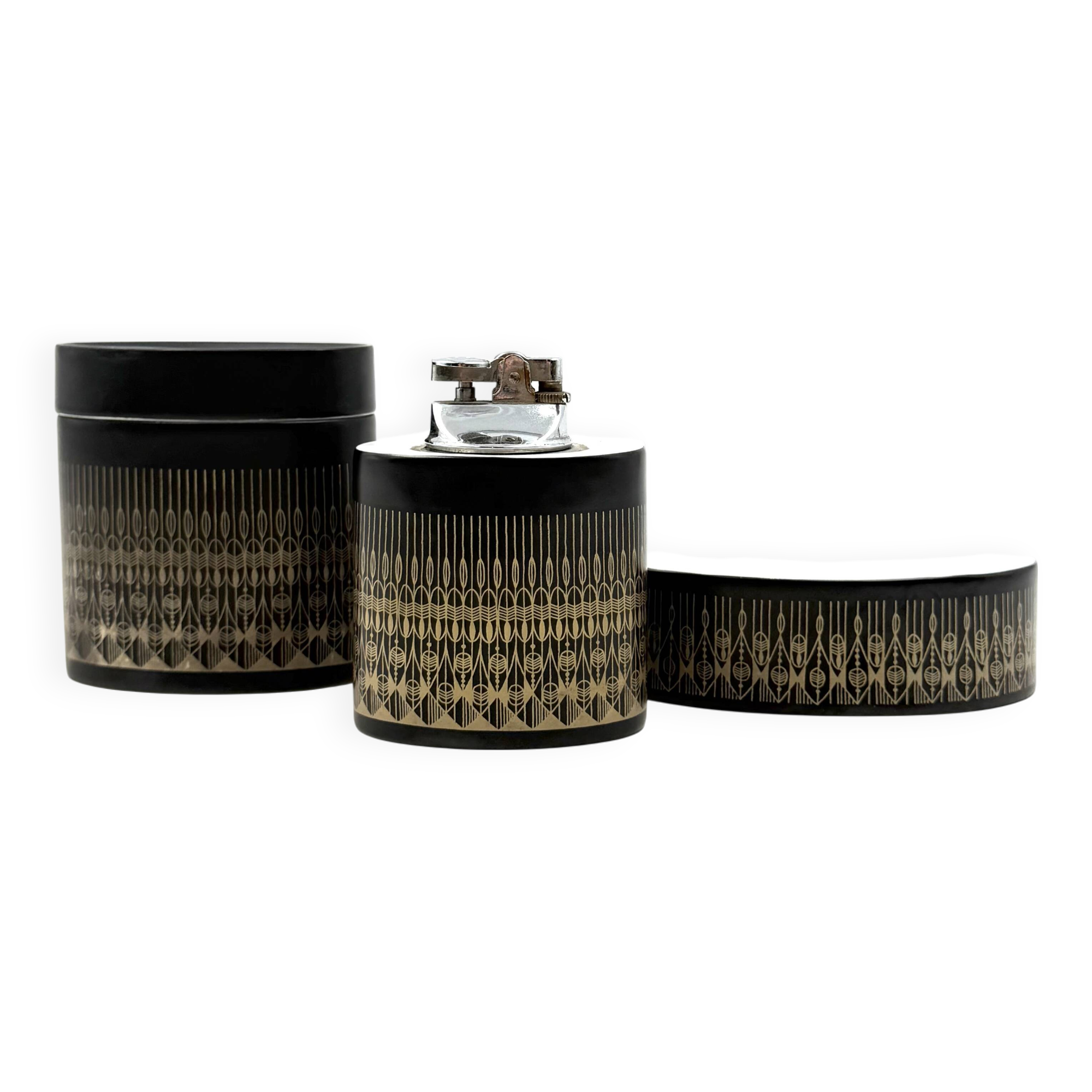 Hans Theo Baumann, service à fumer en porcelaine Hollywood Regency, Rosenthal Allemagne