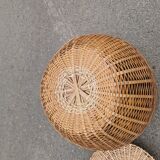 Wicker laundry basket