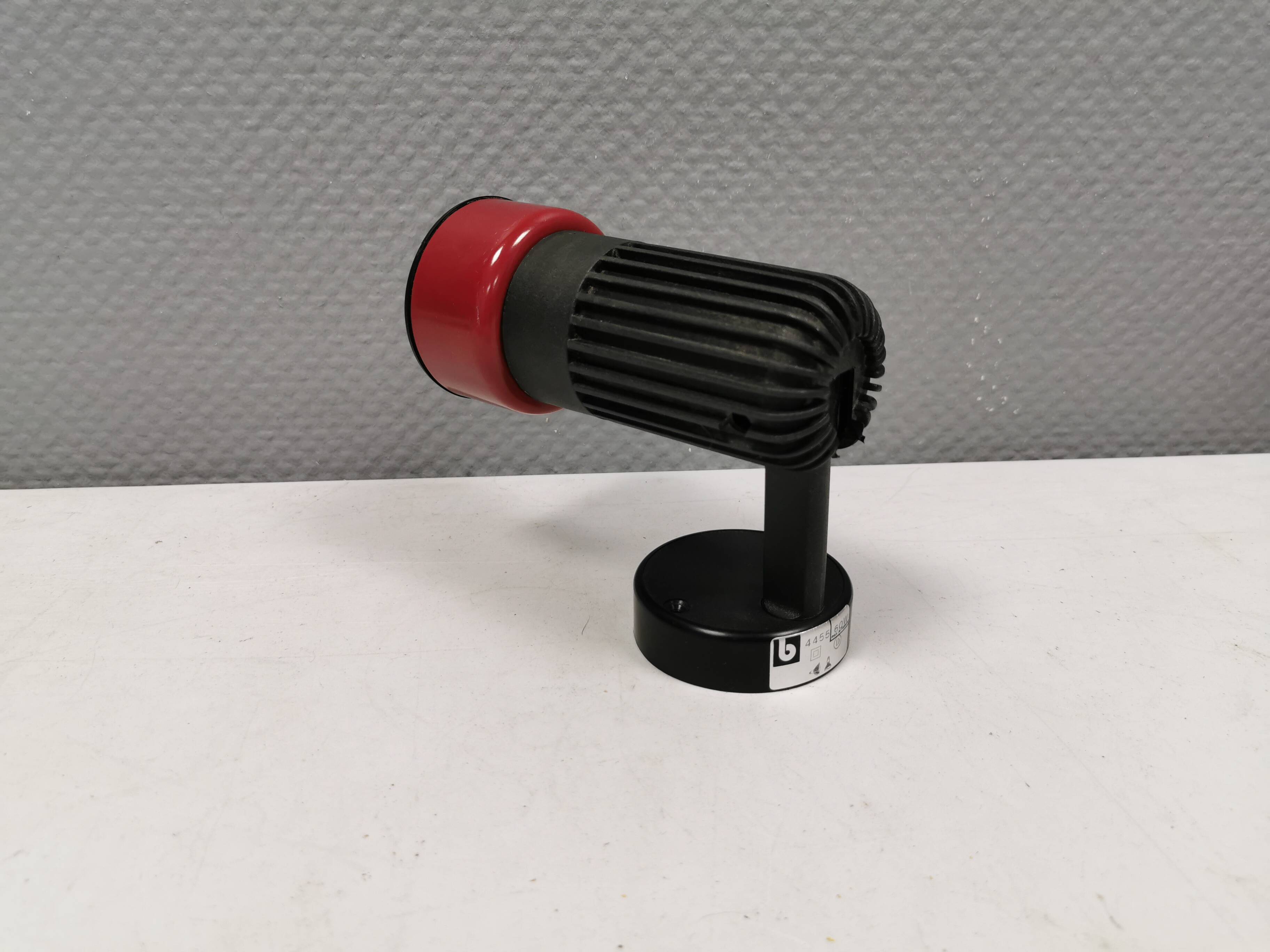 Small vintage wall lamp in hard pressed black and red plastic