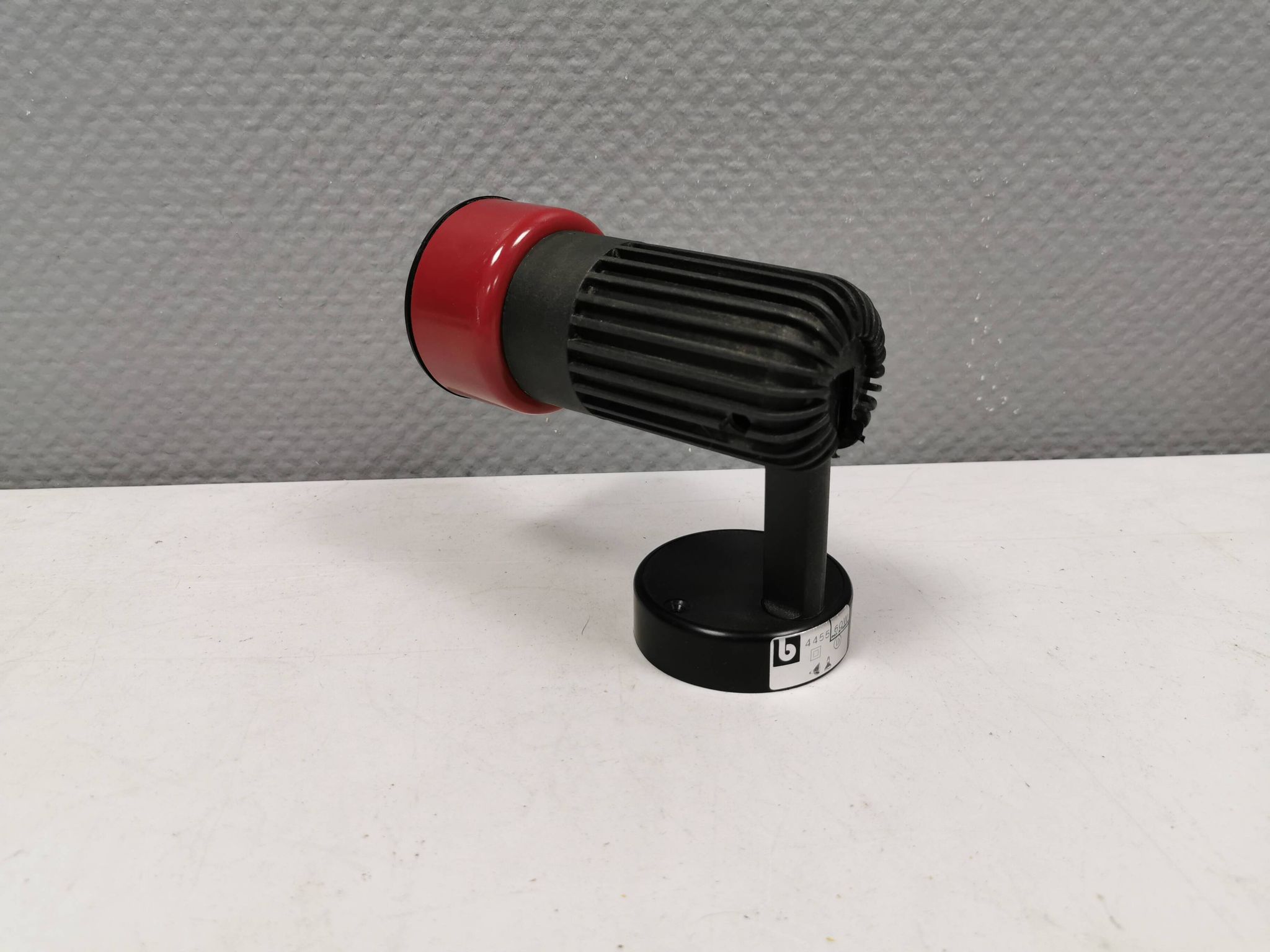 Small vintage wall lamp in hard pressed black and red plastic