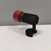 Small vintage wall lamp in hard pressed black and red plastic