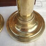 pair of brass candlesticks