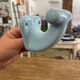 Vintage blue porcelain hook