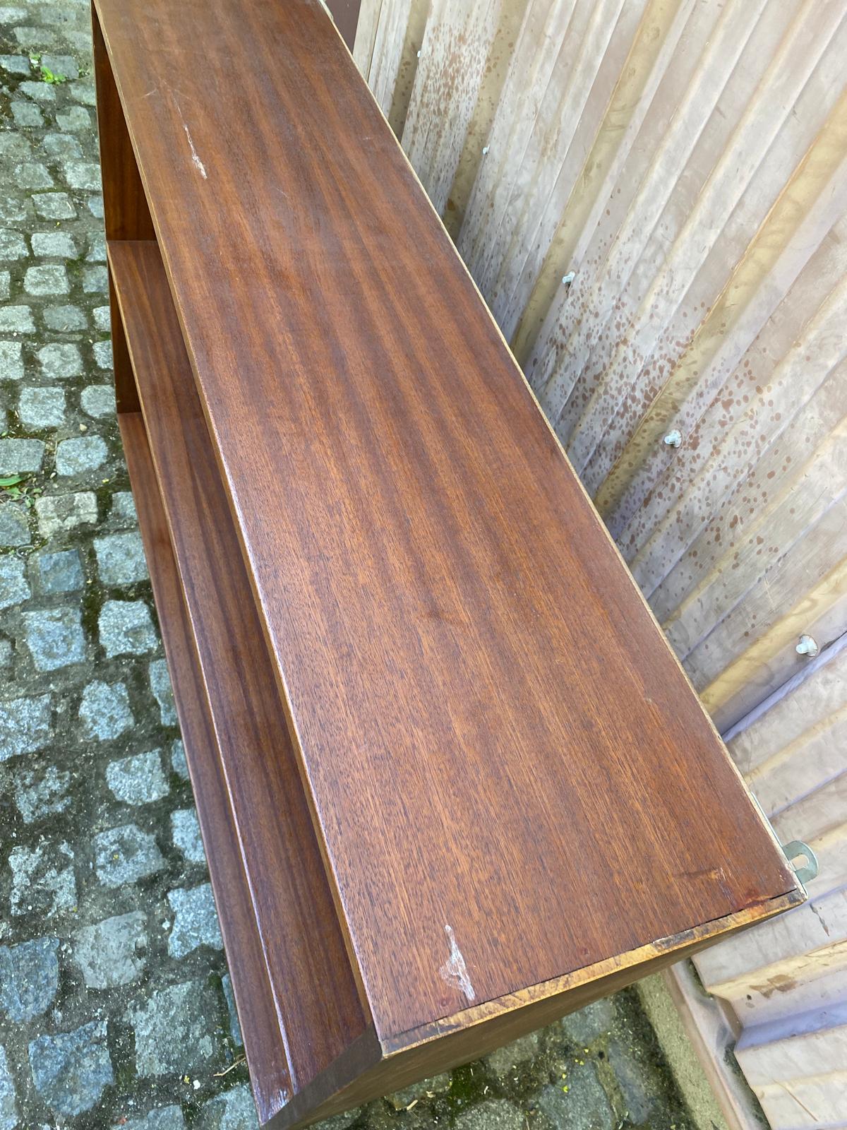 Étagère scandinave murale en bois 1960 125x80cm