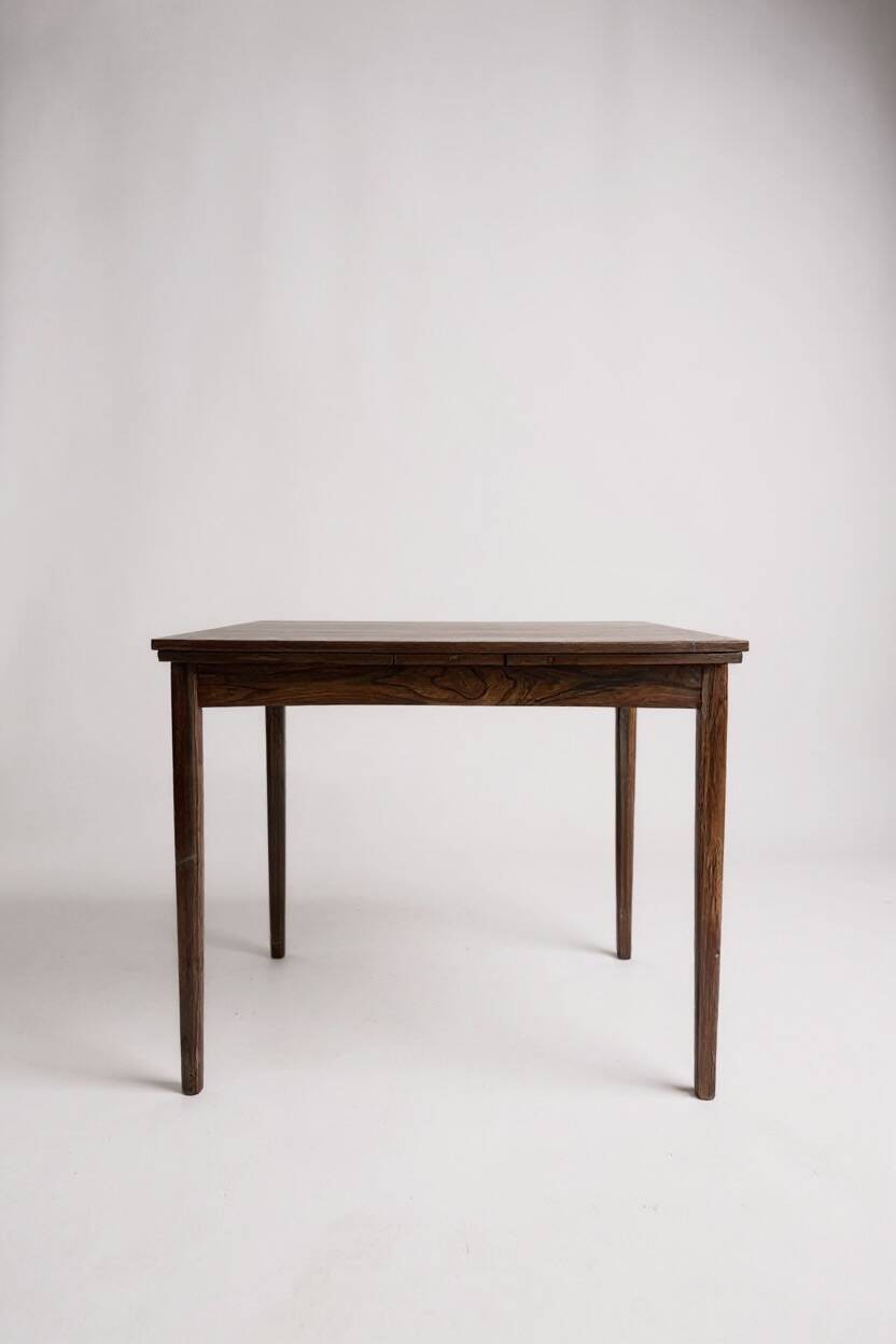 Table à manger carrée extensible scandinave - Poul Hundevad - 1960