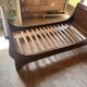 Antique walnut bed, Empire style, single bed.