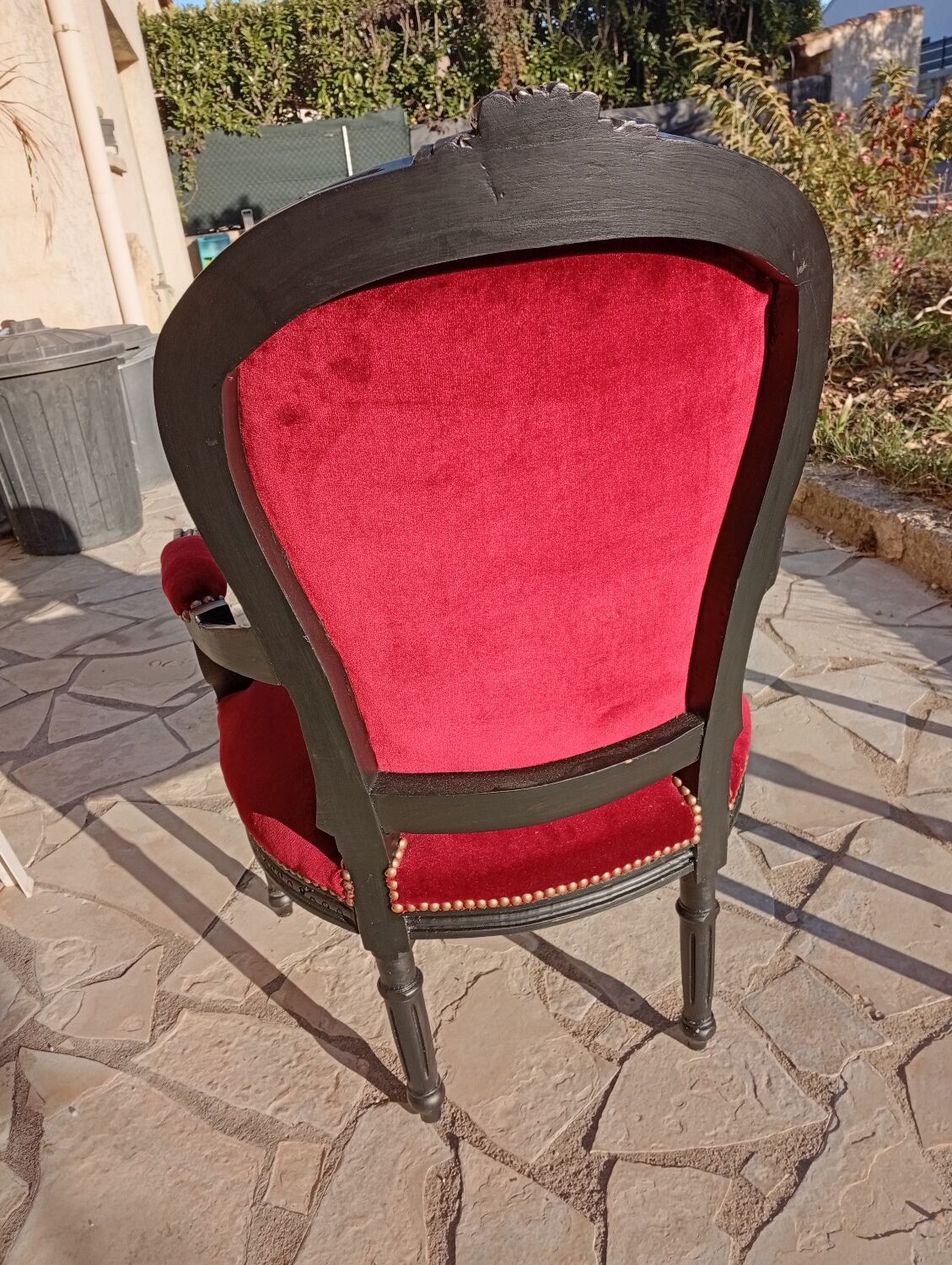 Pair of Louis XV style cabriolet armchairs