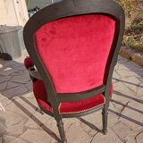 Pair of Louis XV style cabriolet armchairs