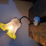 Green tulip wall light