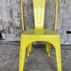 Chaise Industrielle Style TOLIX Metal Jaune Vintage #D709
