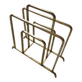 Designer brass magazine rack
