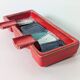 Mid-century ceramic brutalist ashtray catchall fat lava