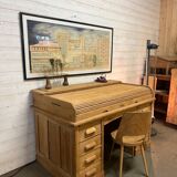1920s American oak curtain desk