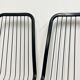4 black wire metal chairs