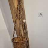 Wicker hanging pan