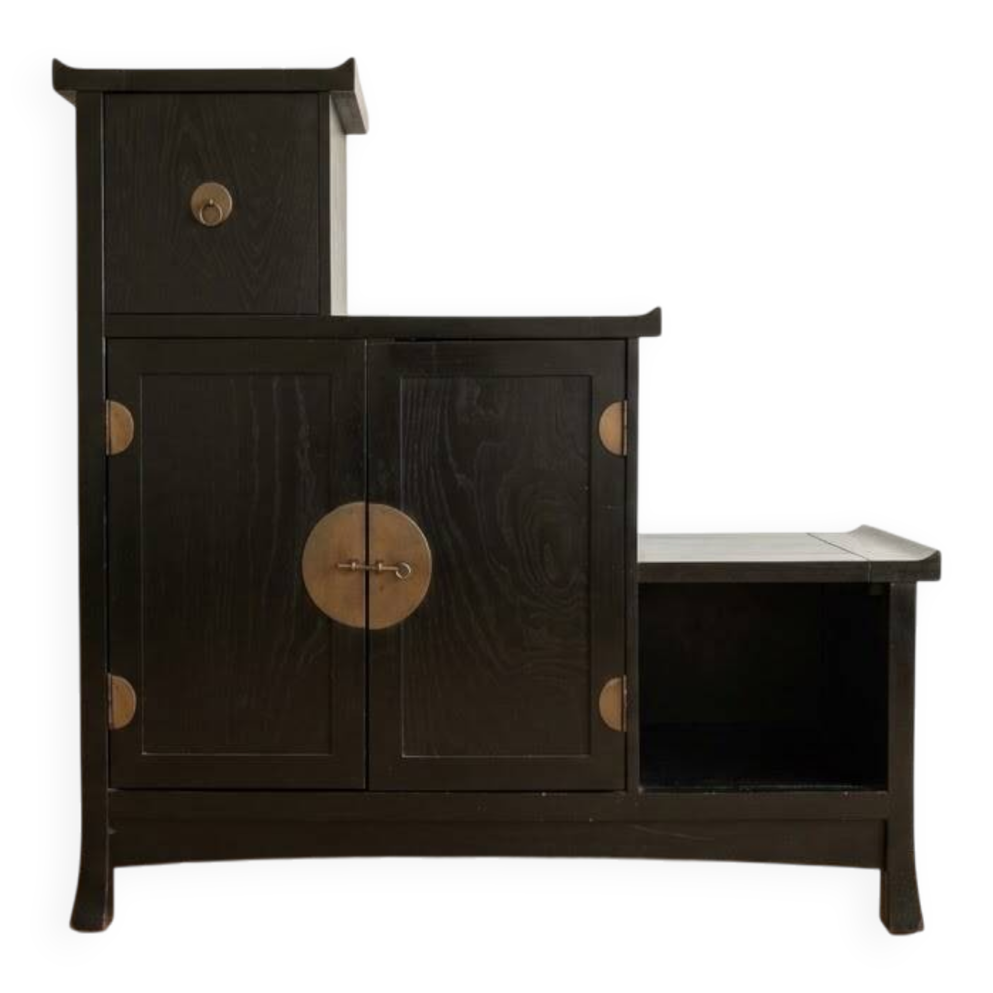 Asian black wood storage furniture
