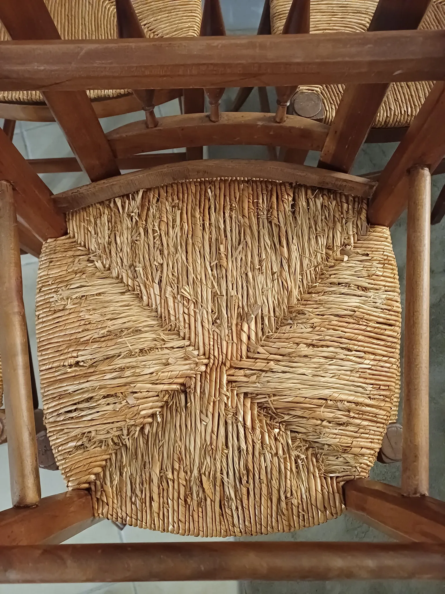 6 directoire Provençal cherry wood chairs