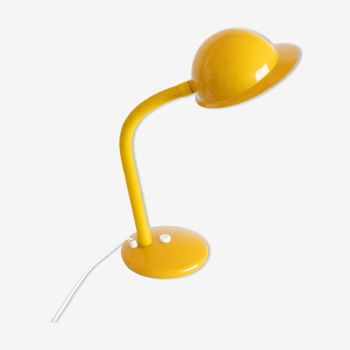 Lampe bureau aluminor vintage 80 à casquette jaune métal