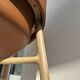 Cabriolet armchair in oak, Cravache Fauve/Seige leather, Hermès