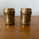 Antique Vintage Brass Salt Pepper Shaker Set