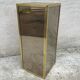 Wooden pedestal / corner column in chrome plated multi-sided mirror