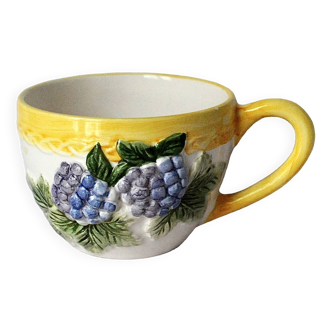 Decorative ceramic mug - Embossed fruit patterns