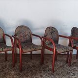 Suite de 4 chaises vintage 1960 Baumann