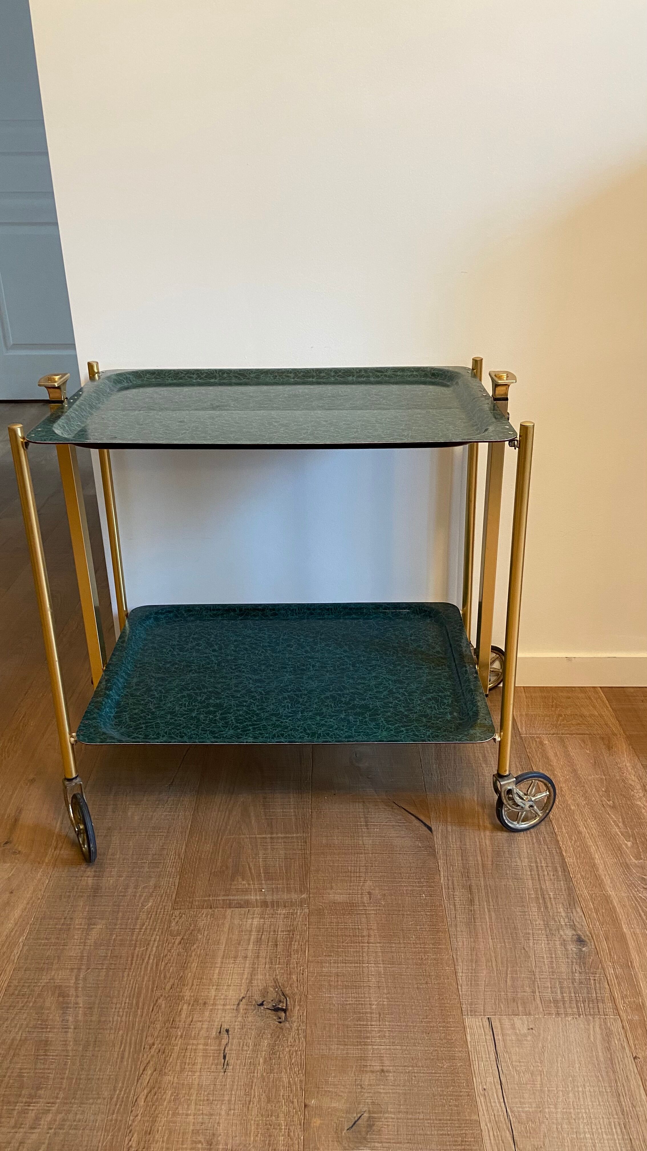 Serving rolling folding table Textable Vintage platforms