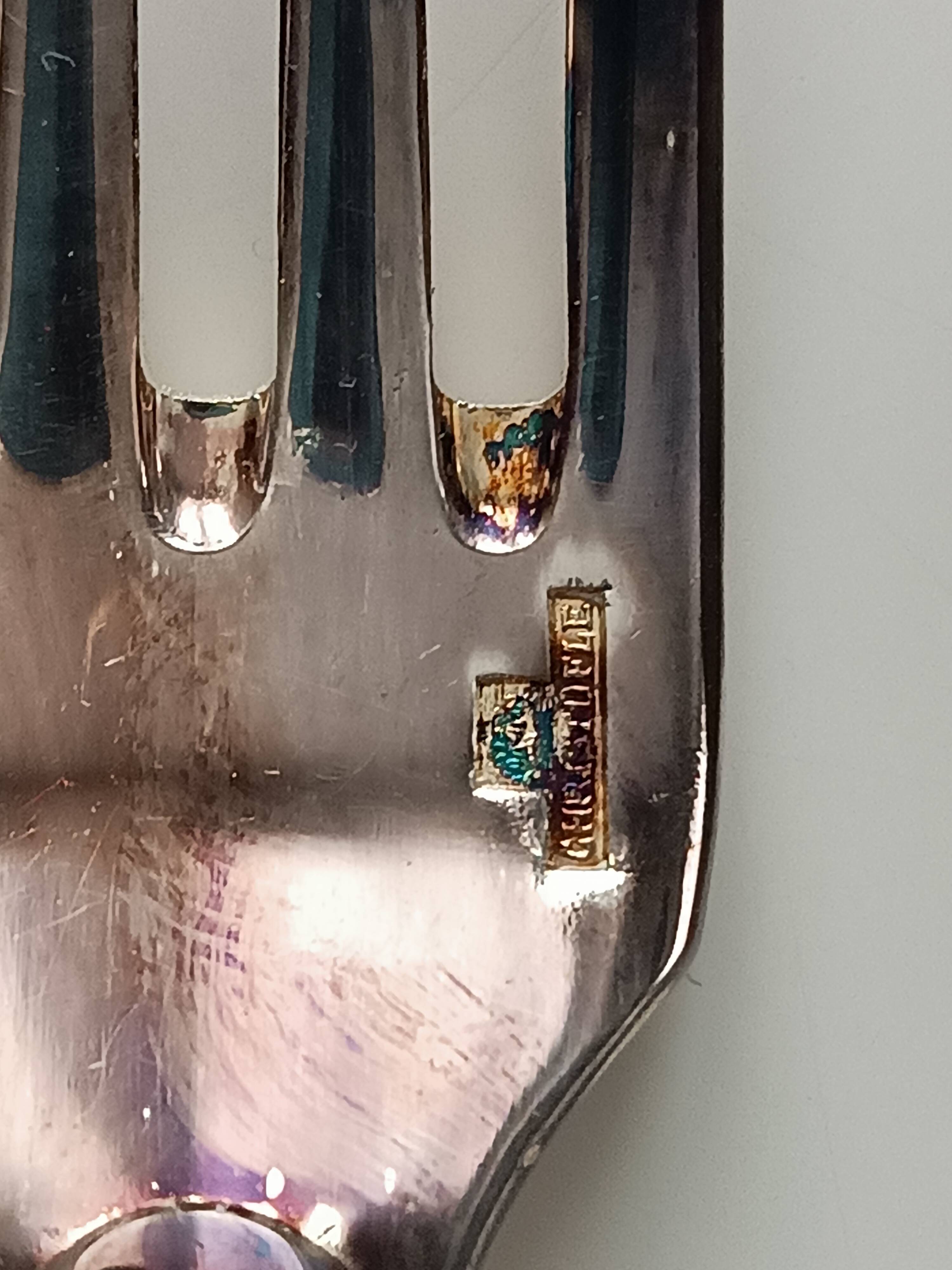 Christofle birth cutlery silver-plated box