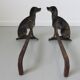 Pair of "dog" channels in solid bronze 30/40
