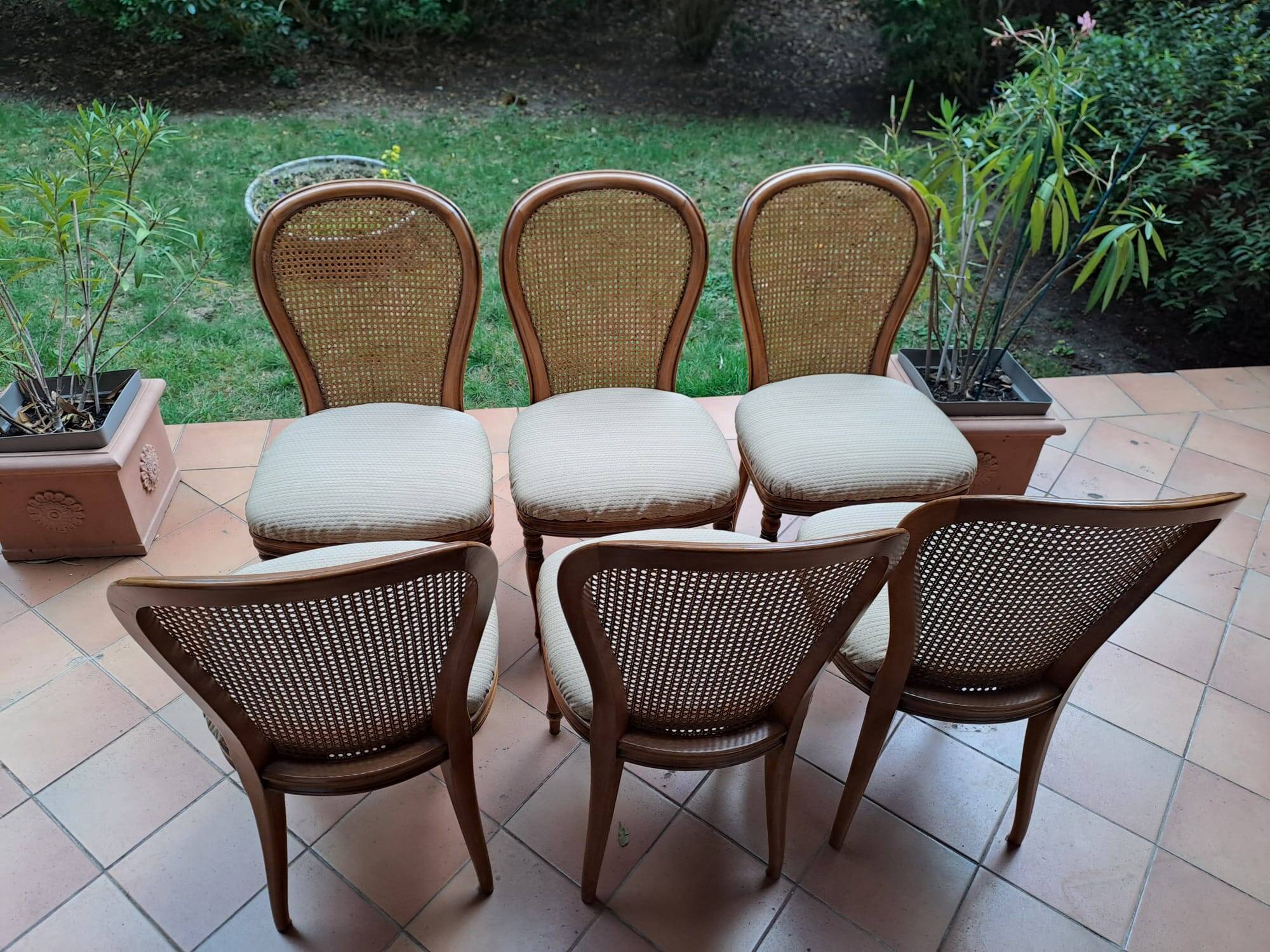set of 6 wooden chairs