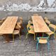 Trio de table bistrot vintage pliante 1950