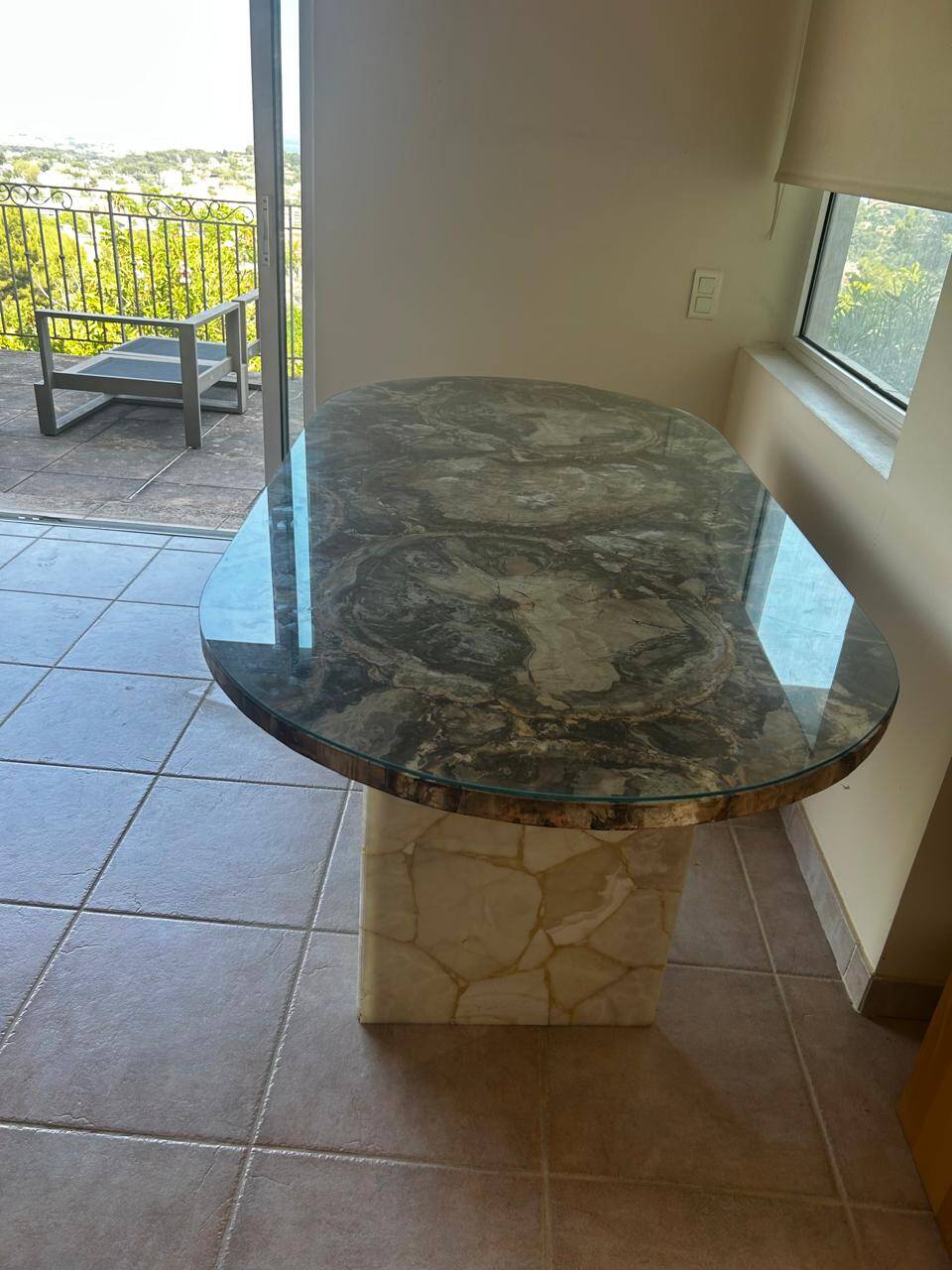 Silicified wooden table from Madagascar