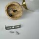 A pair of vintage opaline and brass wall lights