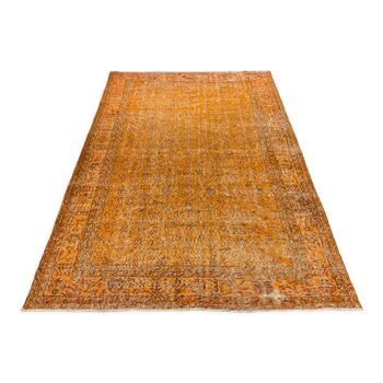 Orange oushak rug