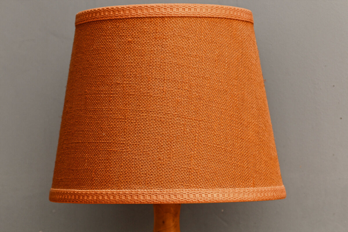 Vintage lamp in fruit wood