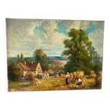 Paysage de campagne signé