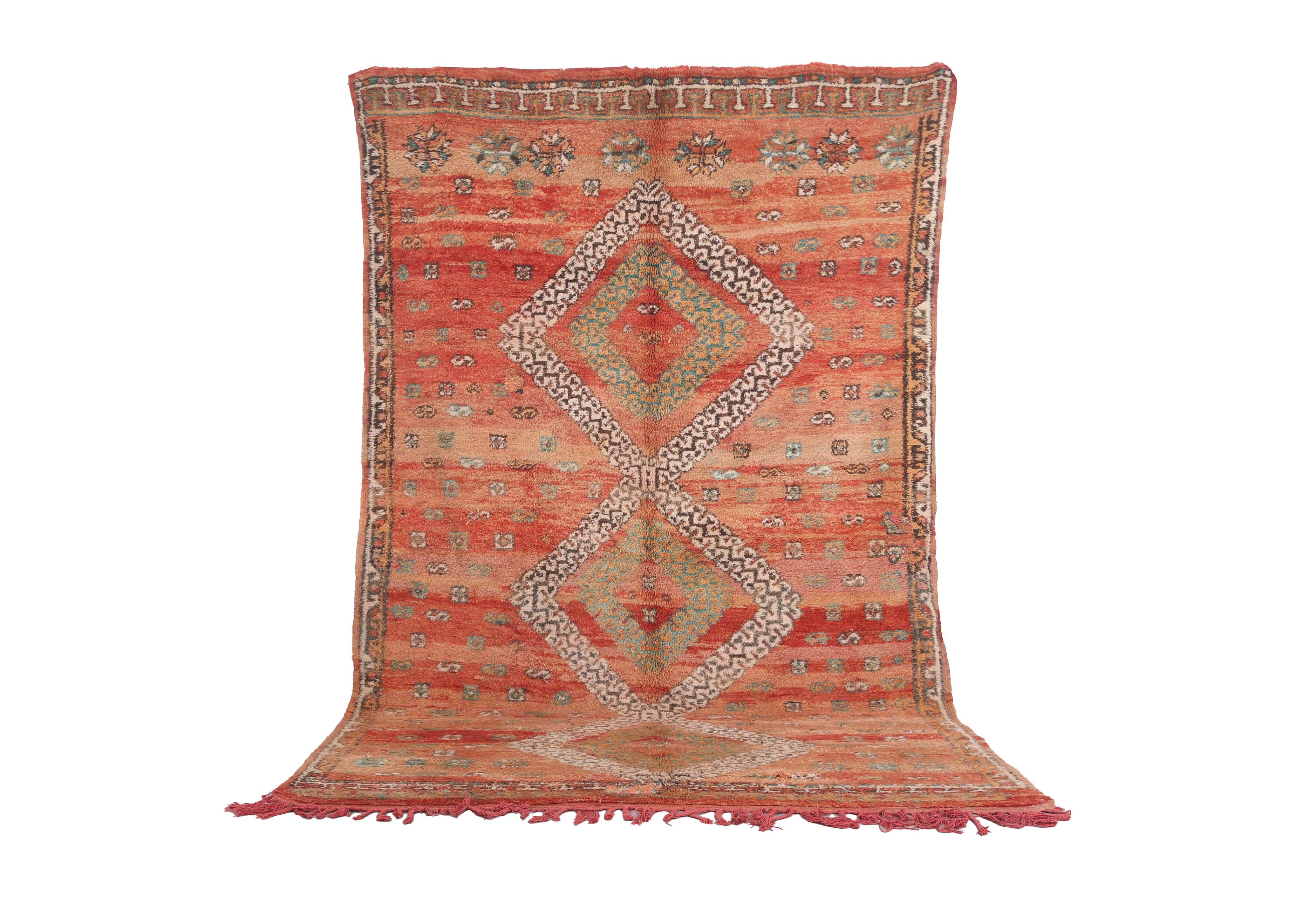Vintage Moroccan Rug 186 x 300 cm - Berber Handmade rug - Old moroccan rug